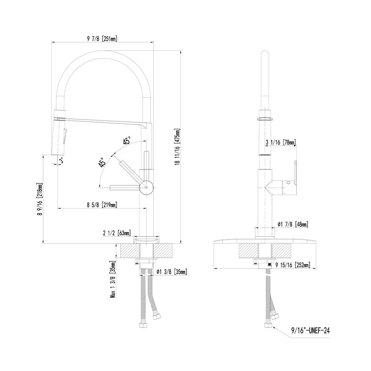 Clovis Goods Pull Down Kitchen Faucet & Reviews Wayfair Canada